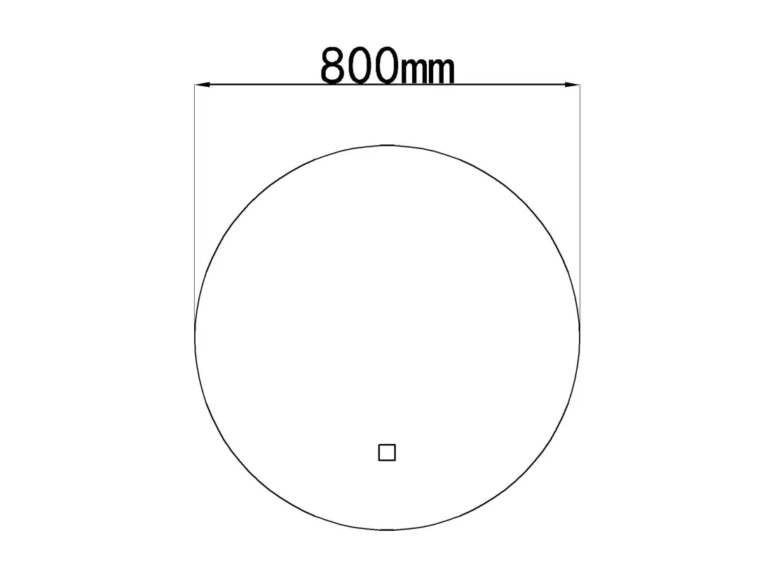 LuxuryBain- Miroir de salle de bain LED rond à luminosité variable - 80x80cm rond LB-316080