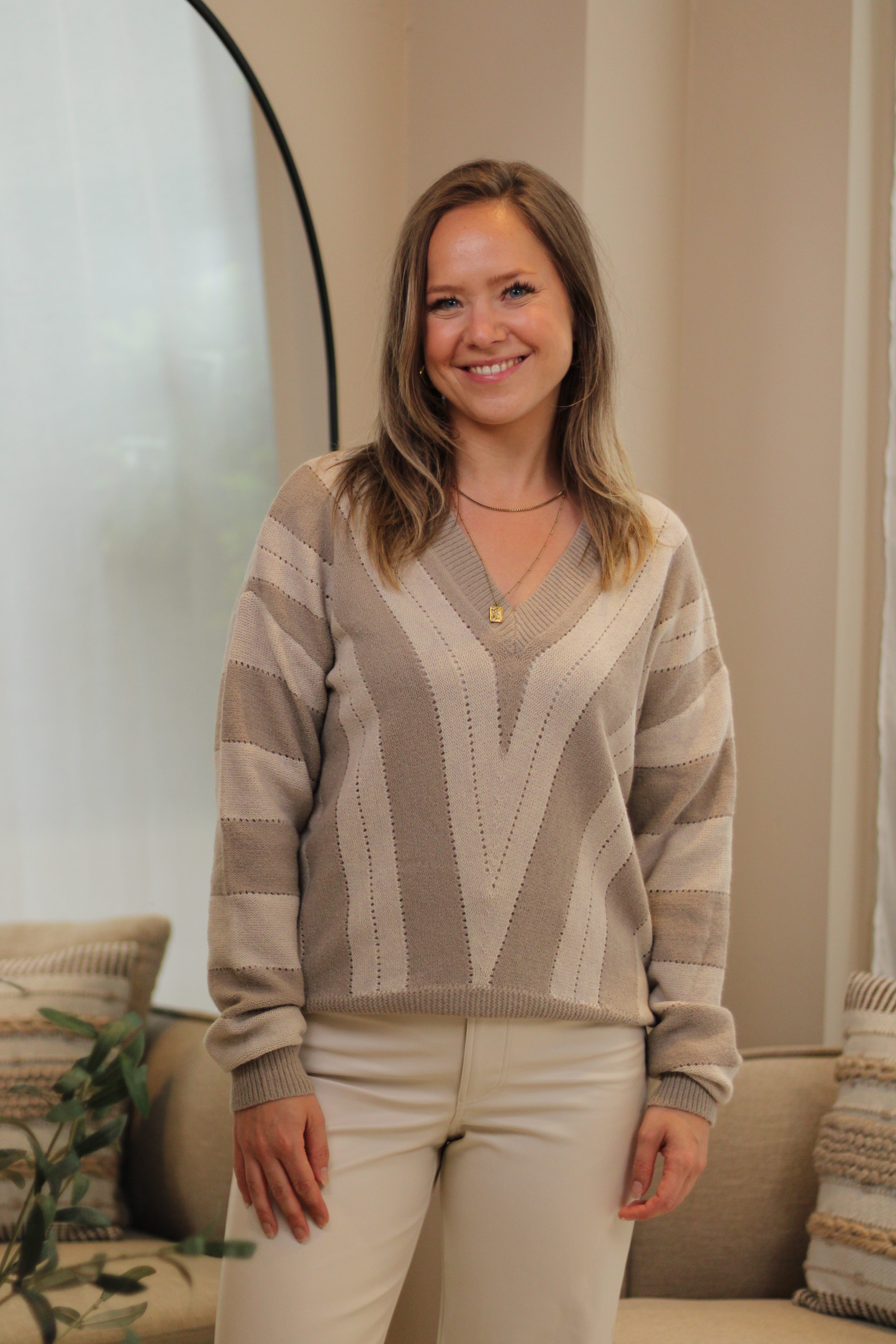 G-maxx - Rekha Knit Pullover - Wood Ash/Moon Rock
