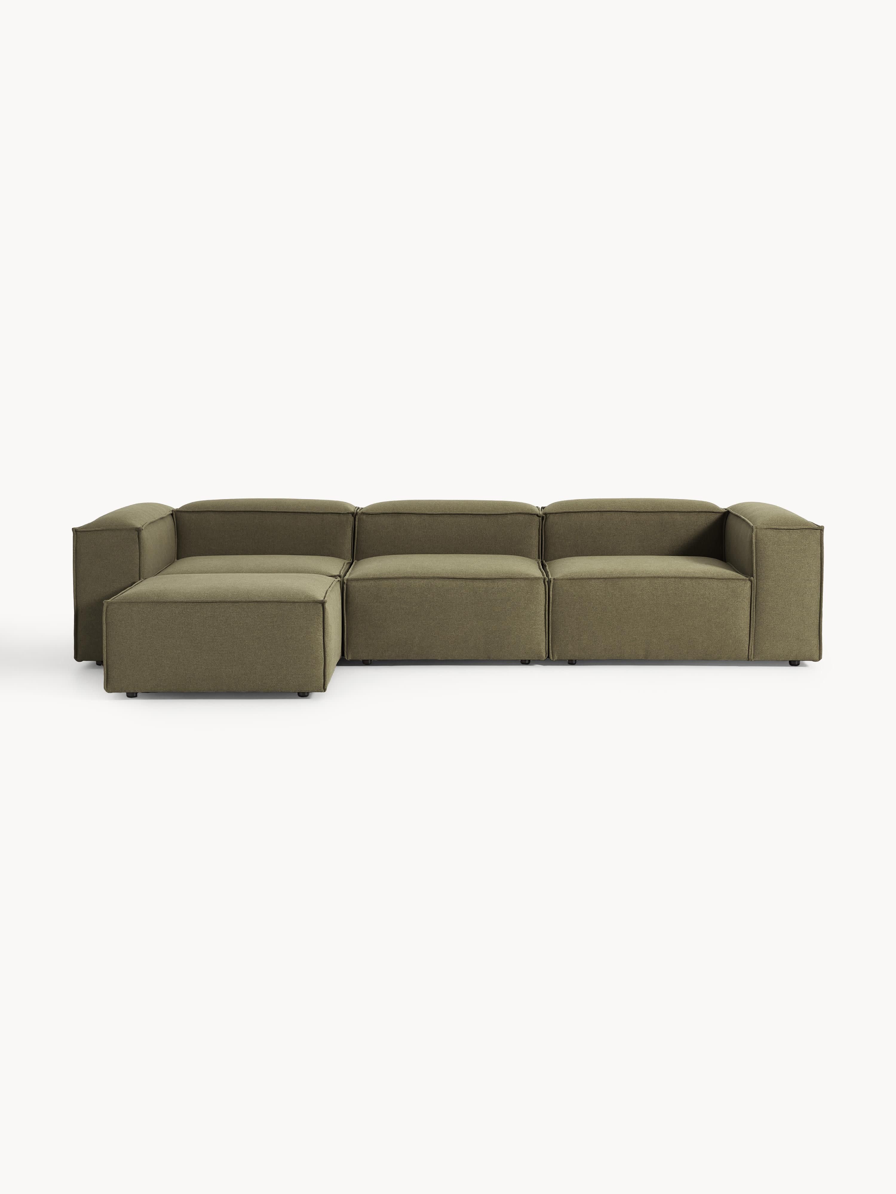 Modulaire bank Lennon (4-zits) met poef (links/rechts)