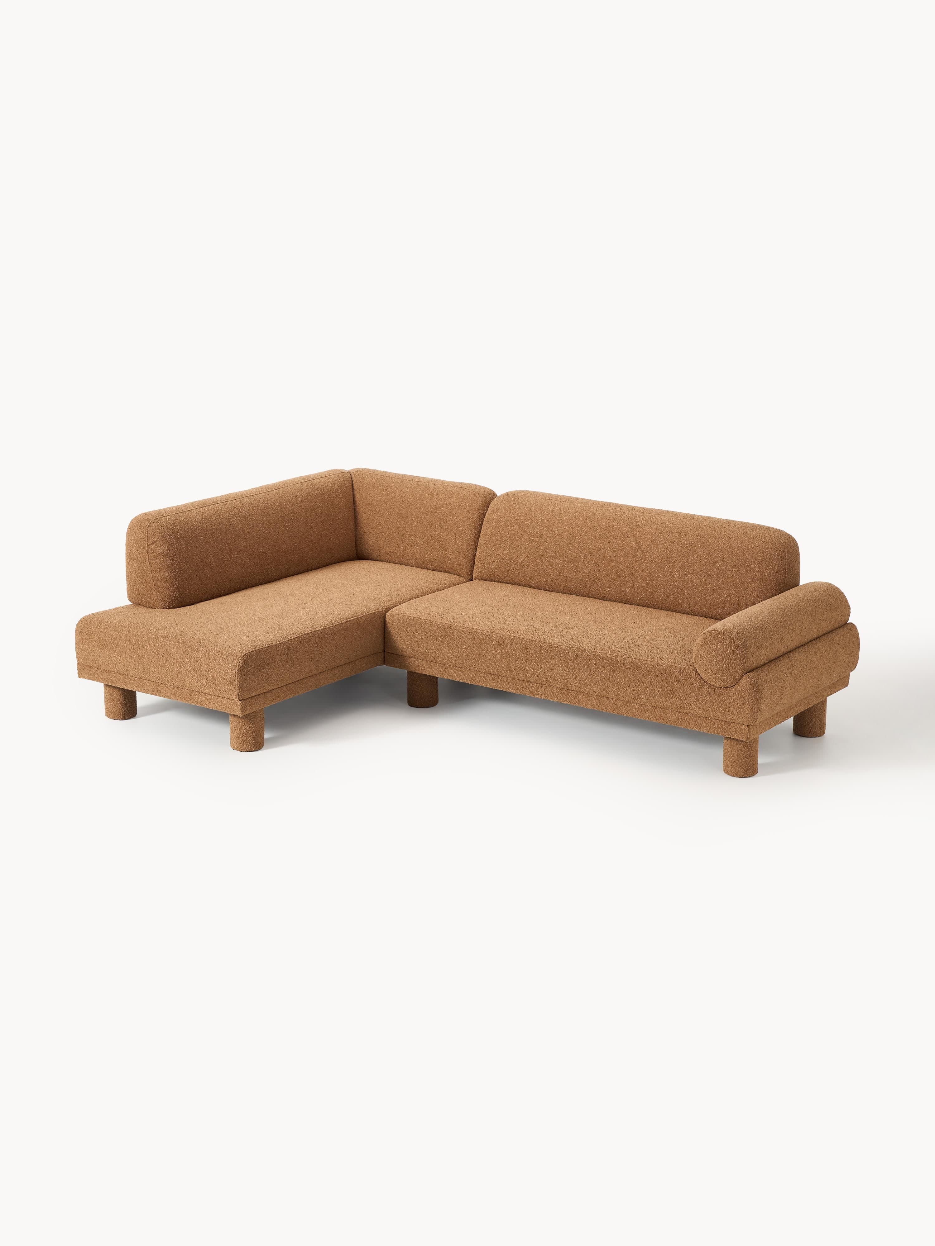 Bouclé hoekbank Lilo