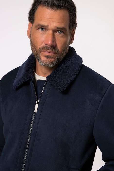 JP AWARE Bomberjacke, Lederoptik, Teddyfutter, GRS-zertifizierte Materialien, bis 7 XL