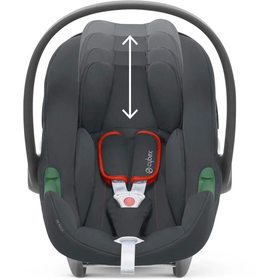 cybex GOLD 3 in 1 Reisesystem Kombikinderwagen Eos Lux inklusive Babyschale Aton B2 Silver Lava Grey