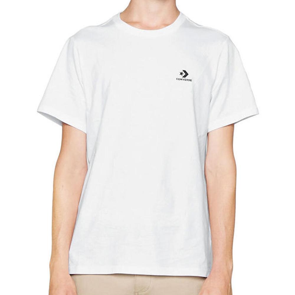 Converse T-shirt Blanc Homme Converse Left Chest Star Chev