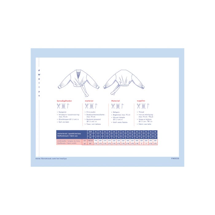 Naaipatroon Wallys wrapblouse - Fibre Mood