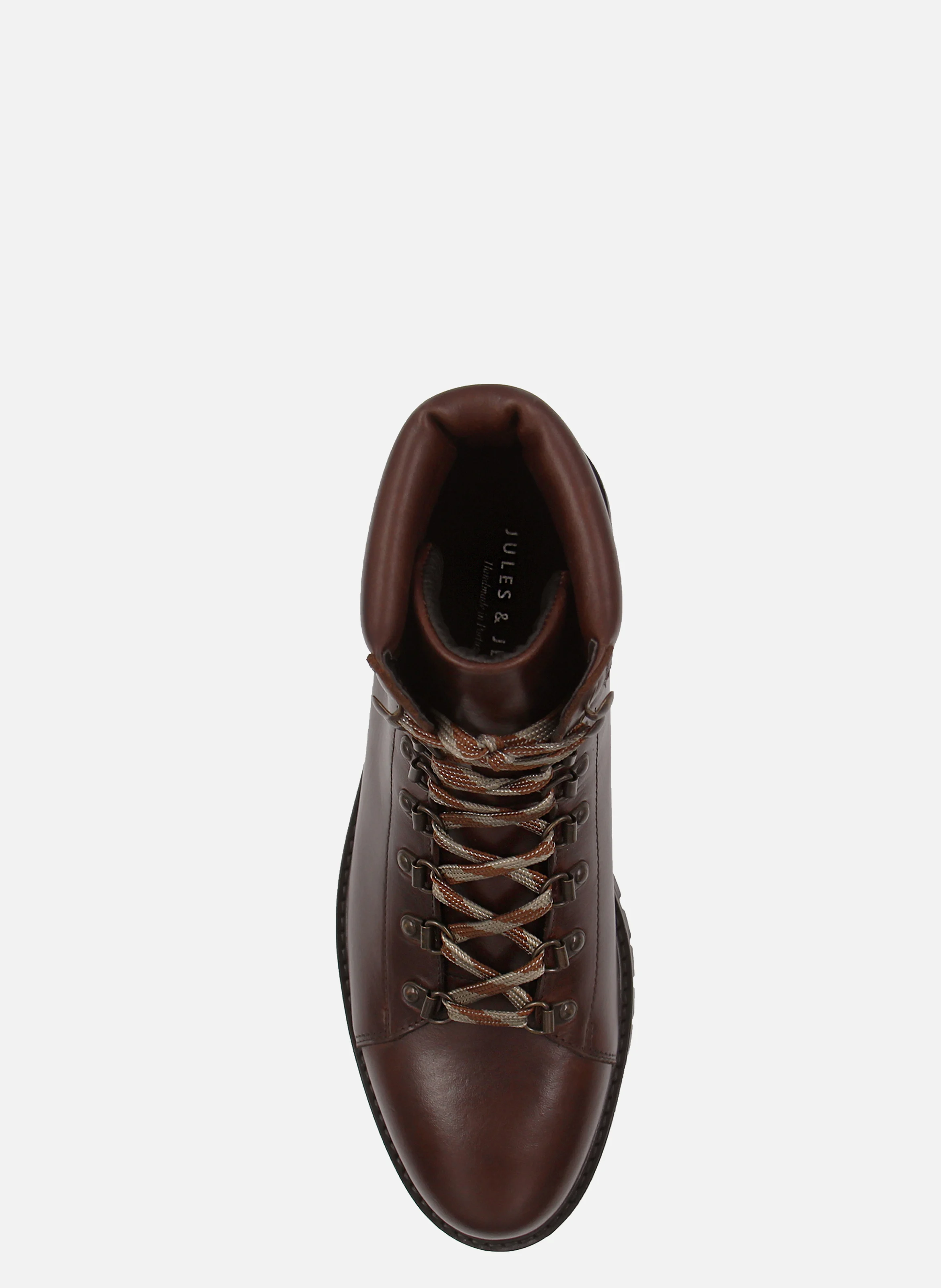 Boots montagne cuir lisse | Marron