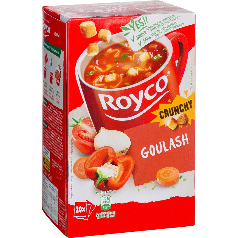 Soupe Royco Crunchy Goulash - Boîte de 20 sachets