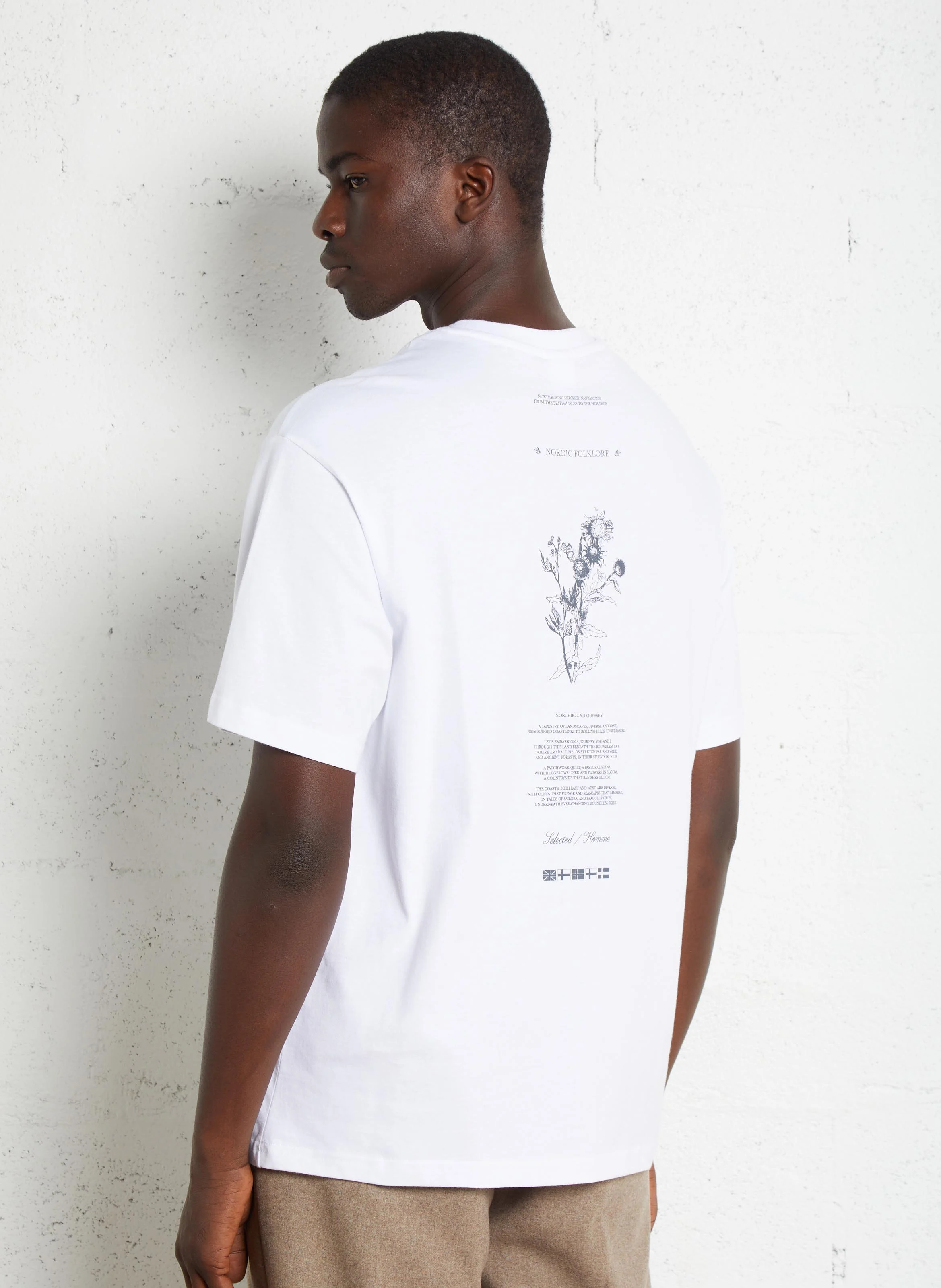 LOOSEALP - Tee-shirt col rond ample en coton bio | Blanc
