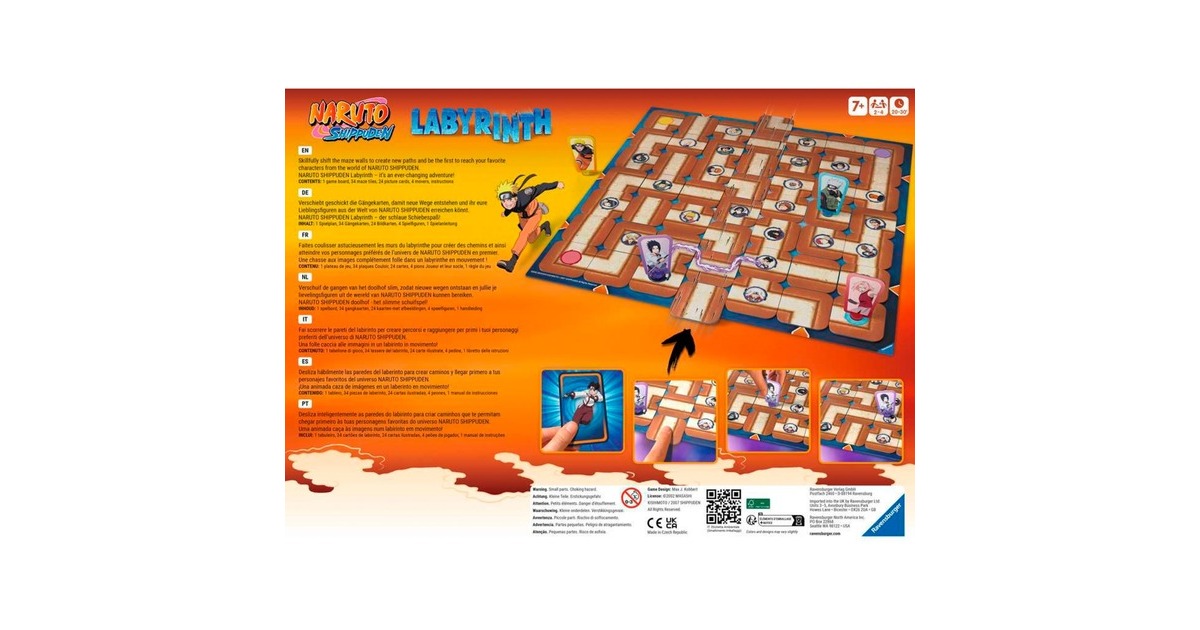 RavensburgerLabyrinth Naruto Shippuden Bordspel  (Nederlands, 2 - 4 spelers, 20 - 30 minuten, Vanaf 7 jaar)
