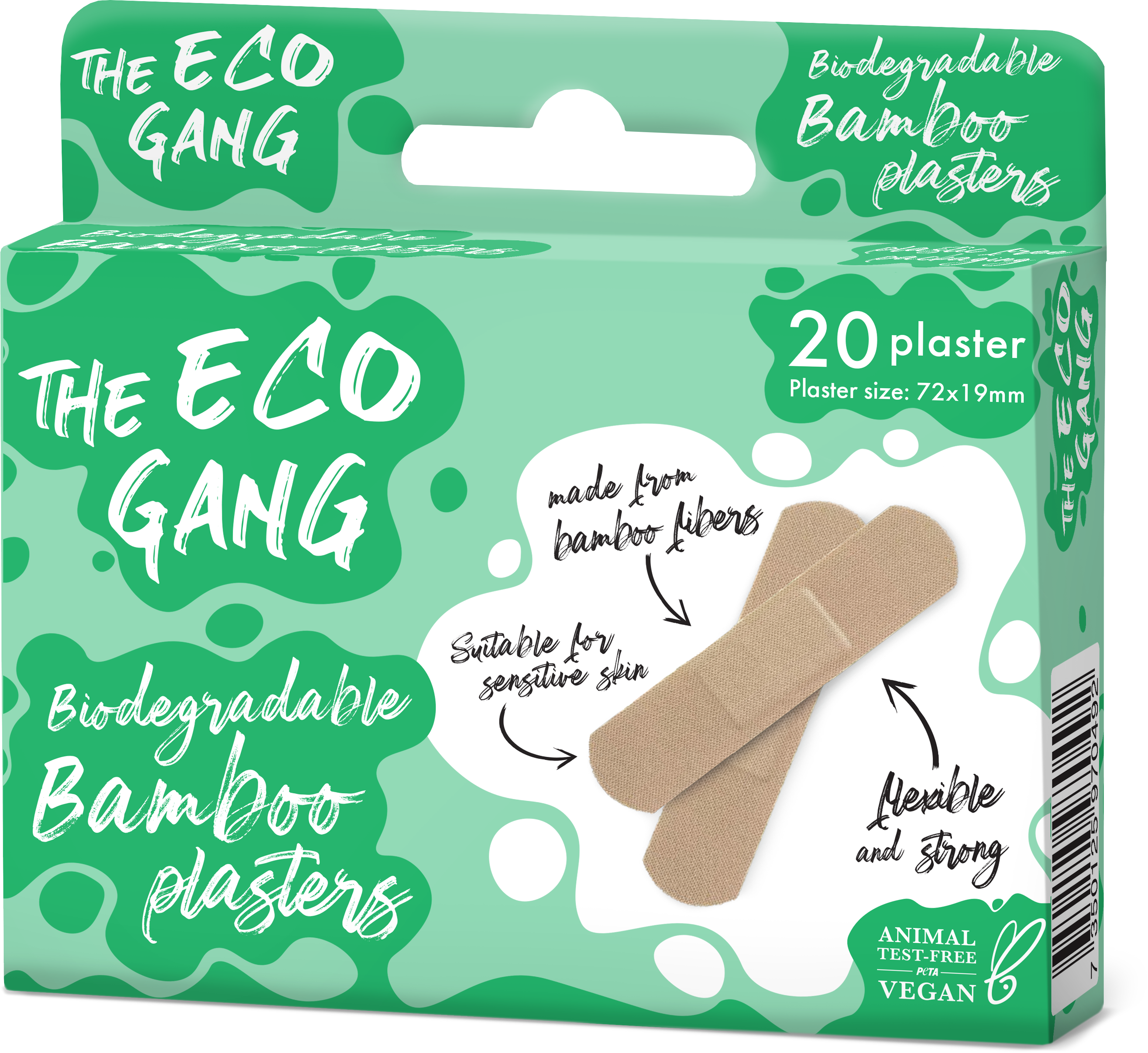 The Eco Gang  Bamboo Plaster Box, 20 Stk