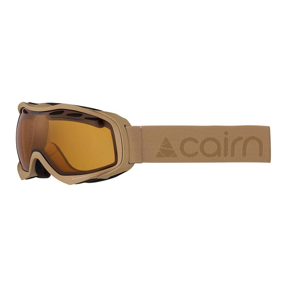 Cairn SPEED - Masque ski photochromique Homme mat biscuit/orange