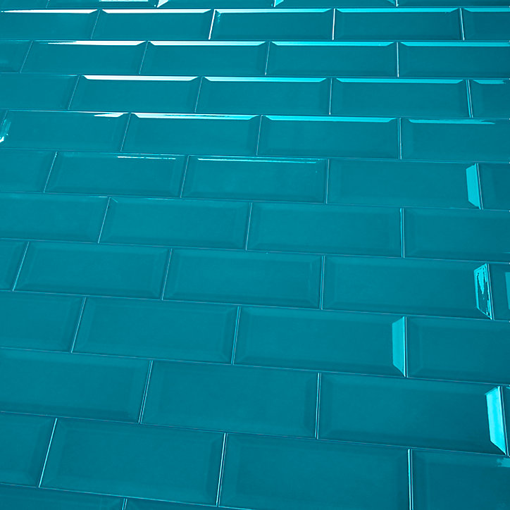 Carrelage mural 10 x 20 cm bleu GoodHome