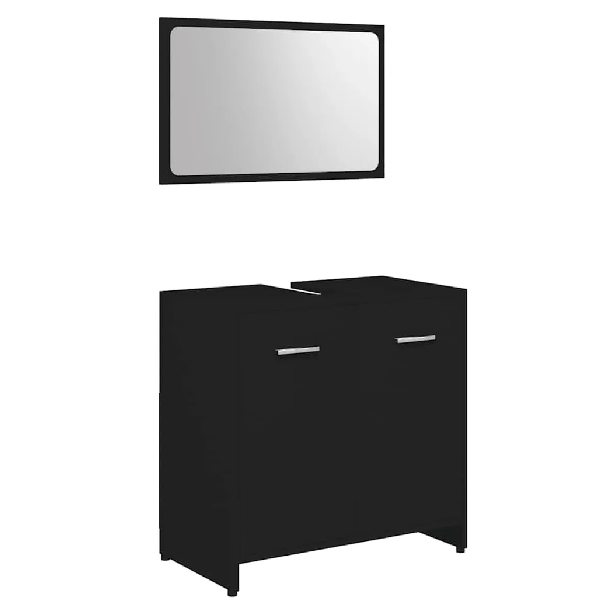 vidaXL Ensemble meubles salle de bain - Noir