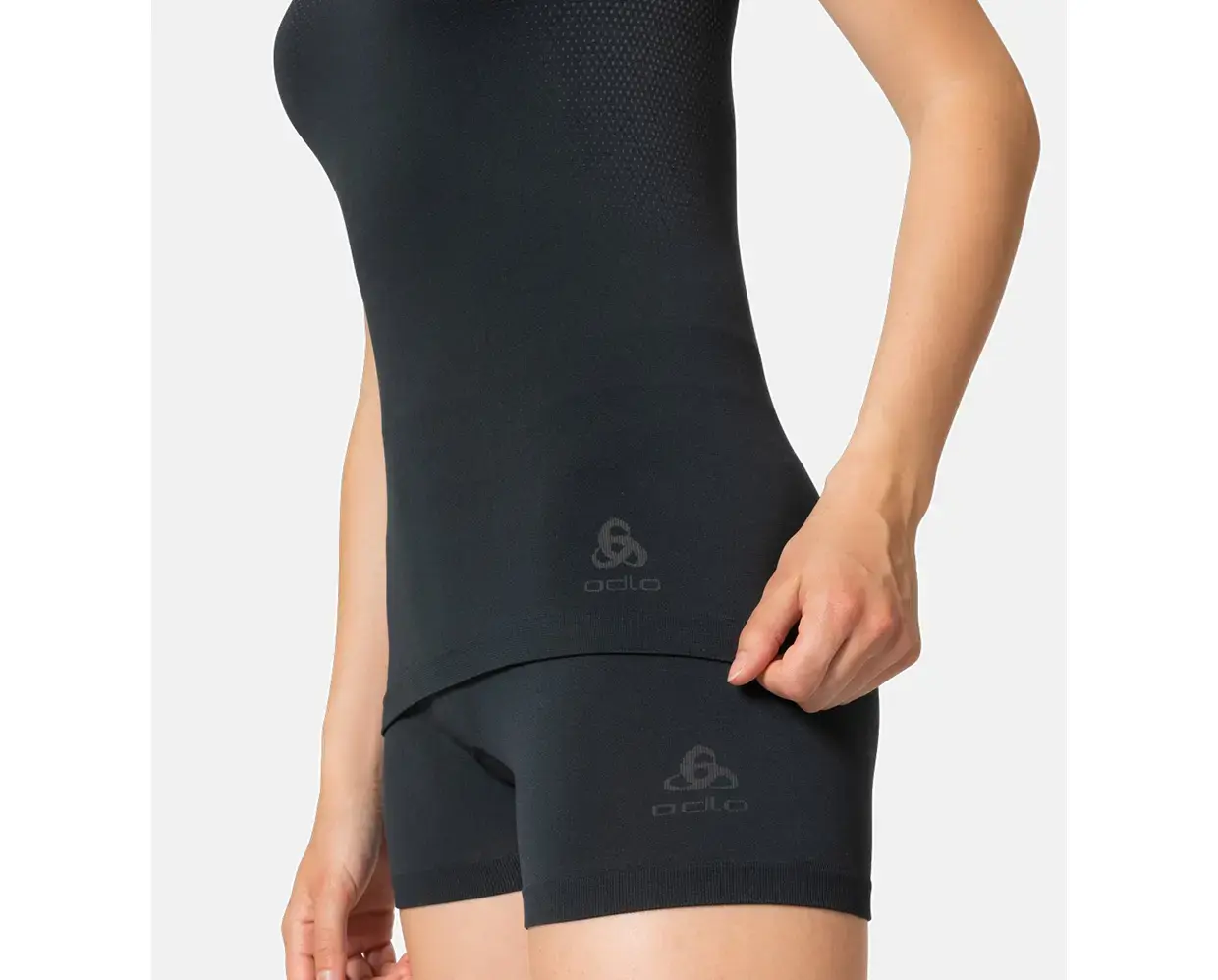 Odlo Performance Light Eco BL Top Crew Ondershirt Korte Mouwen Zwart Dames