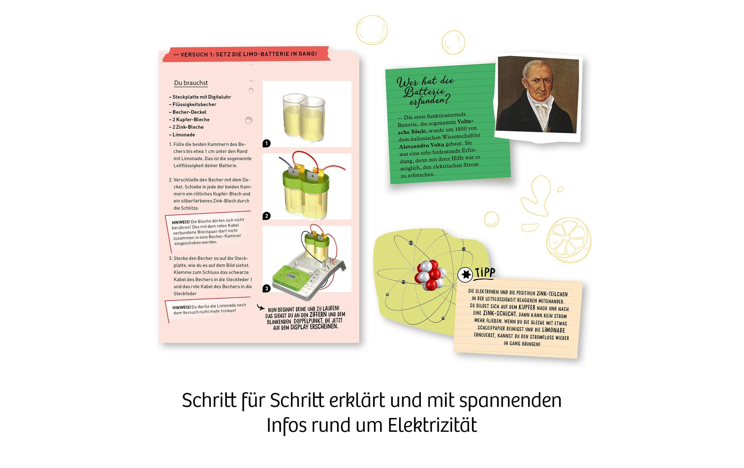 Experimentierkasten Limo-UhrEin cooler Elektro-Bausatz mit Wow-Effekt!