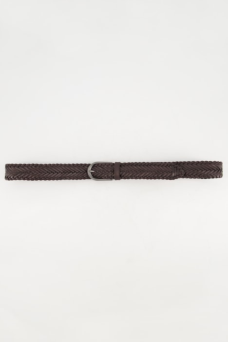Ledergürtel, geflochten, Metallic-Schließe