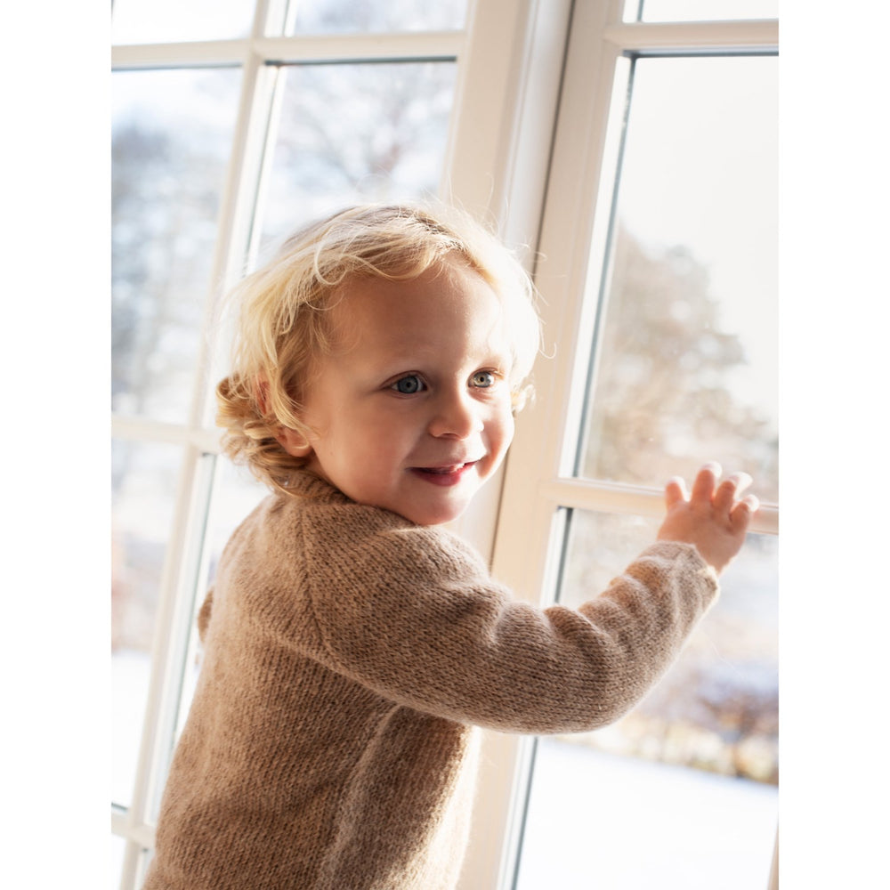Køb Serendipity Beige Baby Alpaca Suri Cardigan
