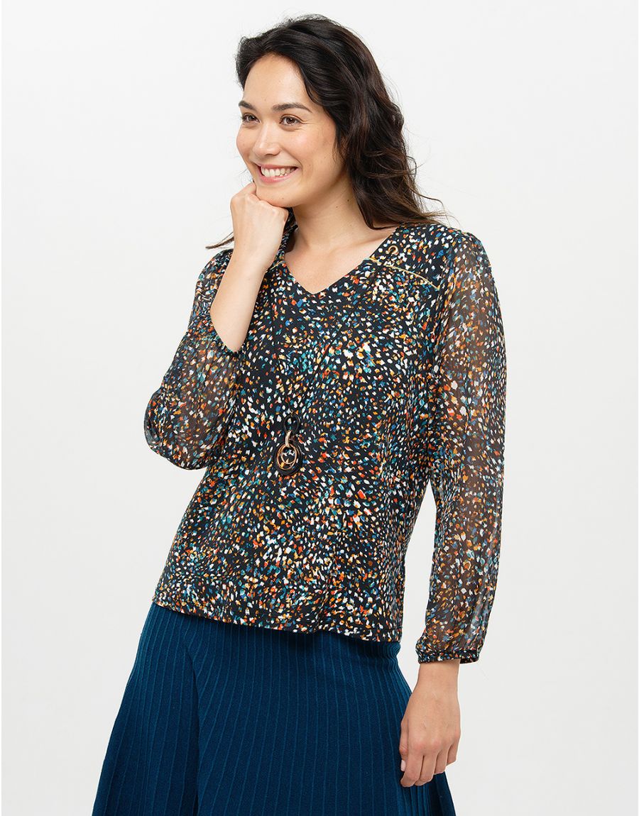 Blouse imprimée bijou