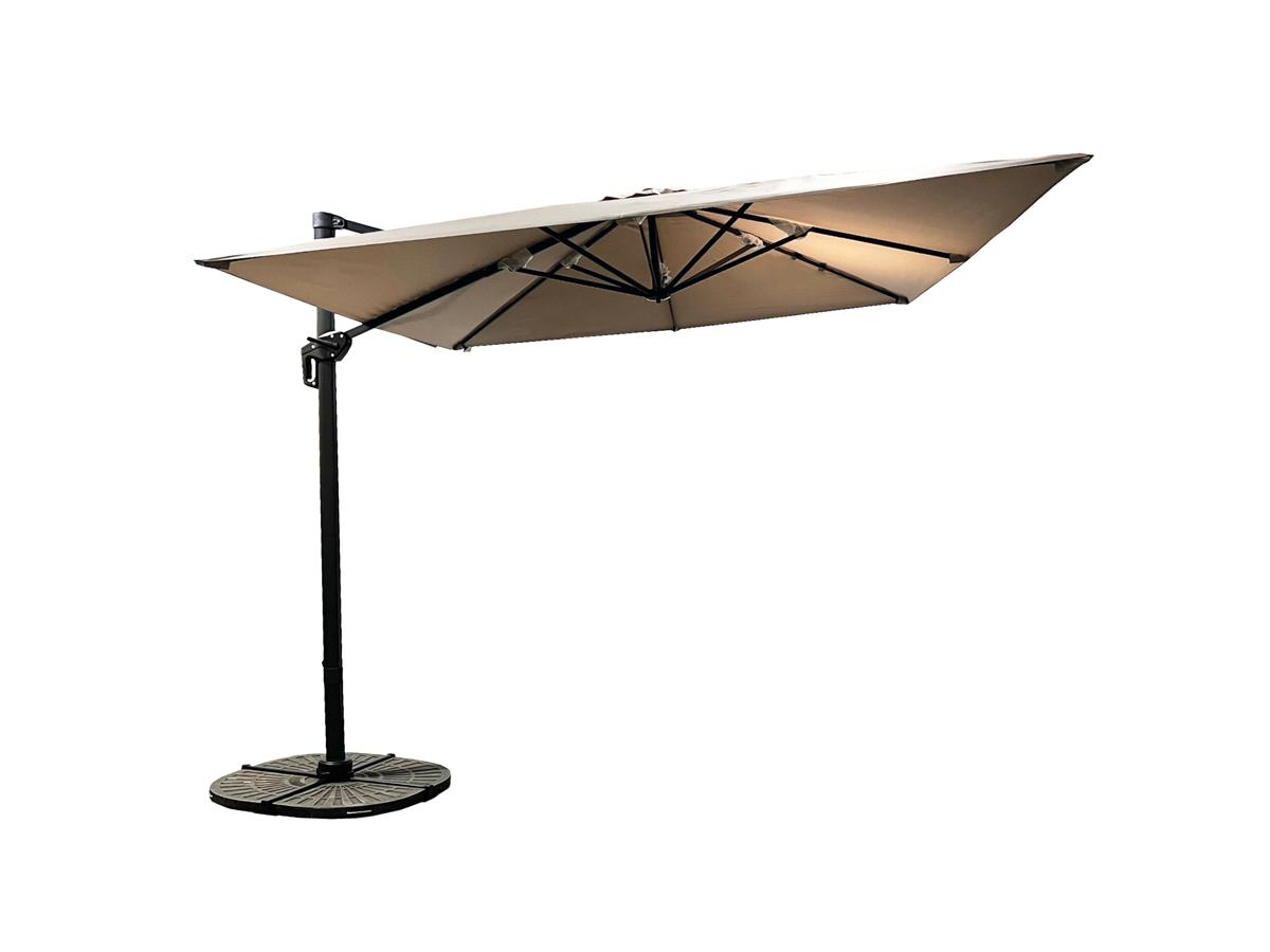Buitenkado ultimate 3x3m aluminium zweefparasol - taupe