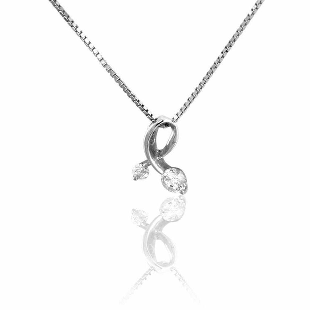 Collier Briaga Argent Blanc Oxyde De Zirconium