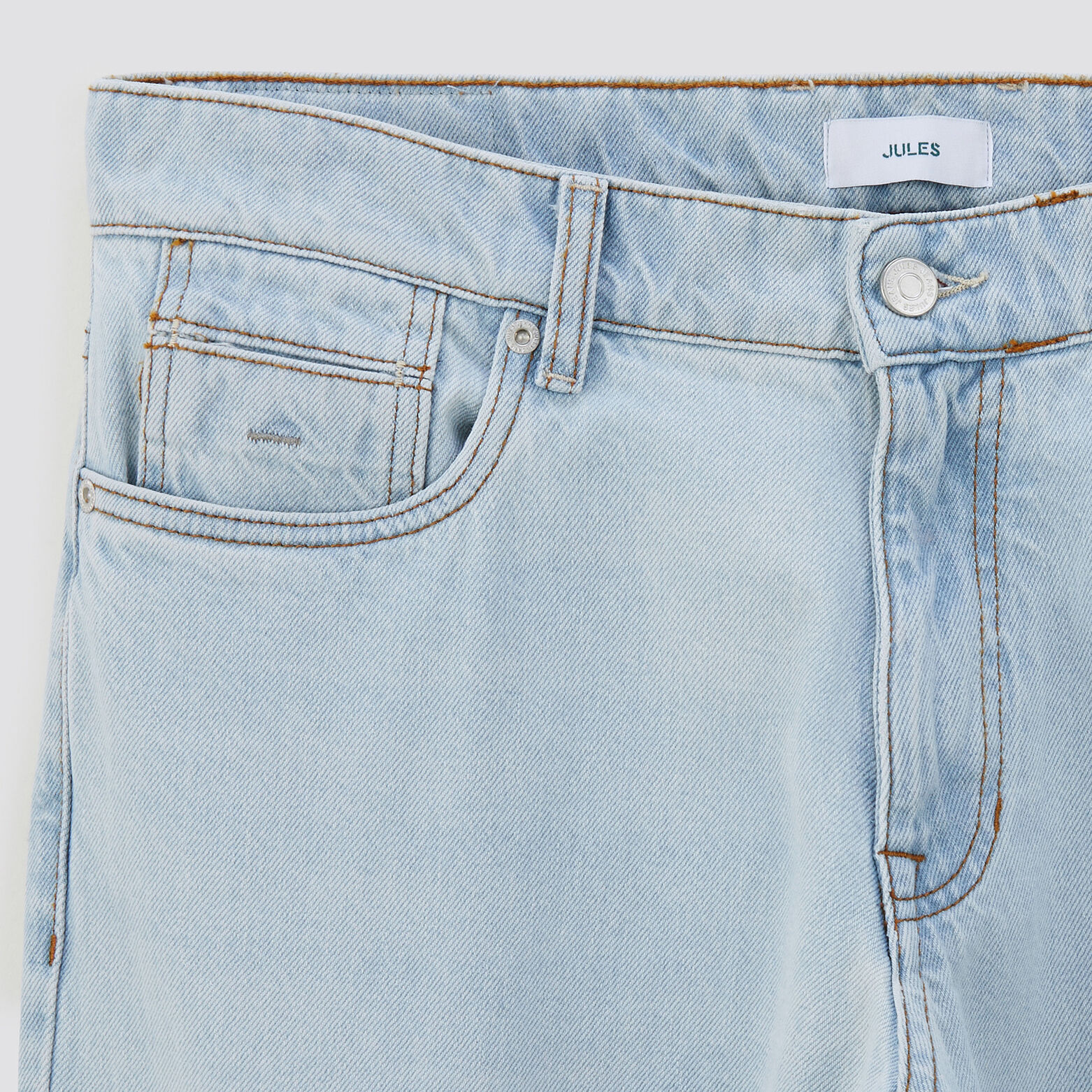 Jean relax en coton Bleu moyen