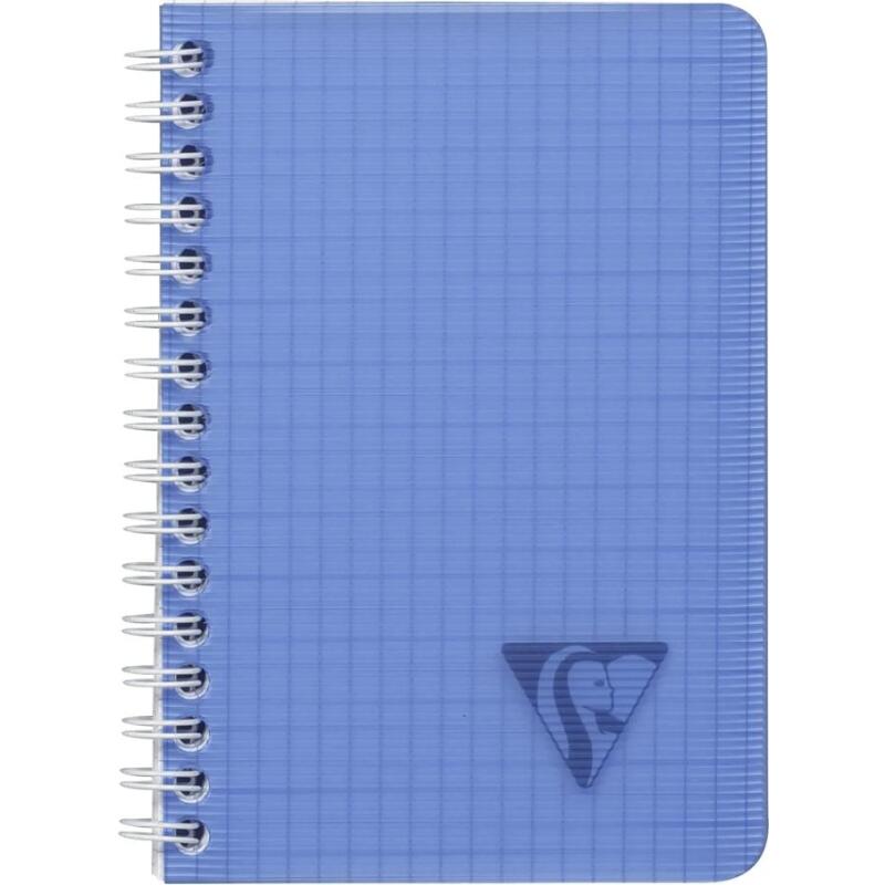 Carnet reliure intégrale Linicolor FRESH 9,5x14cm 100 pages petits carreaux couverture plastique polypropyène rainuré Couleur aléatoire - Assortis