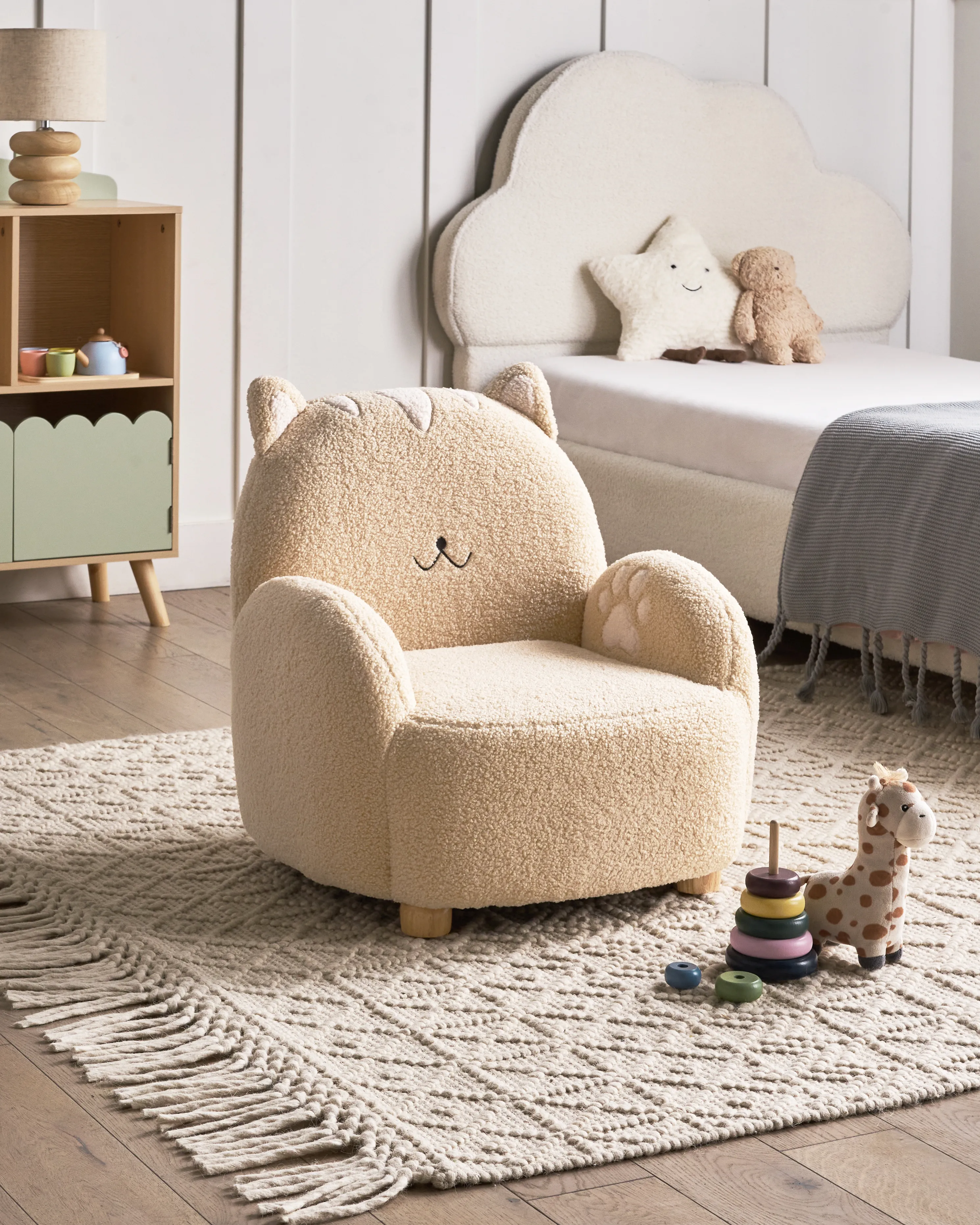 Kinderfauteuil Kat ZOAR Bouclé Beige