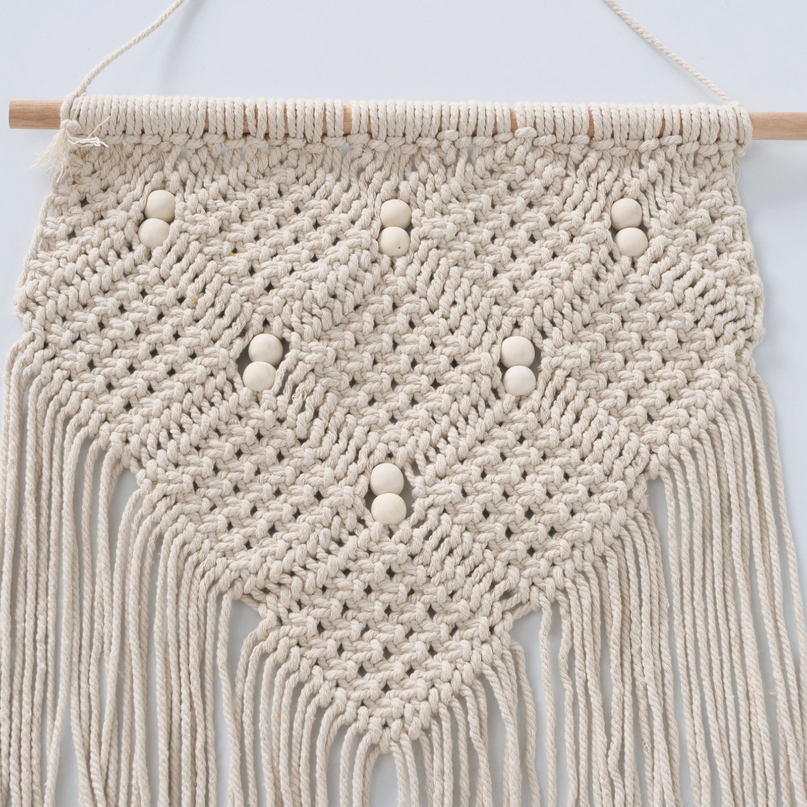 Makramee - beige - 43 cm breit