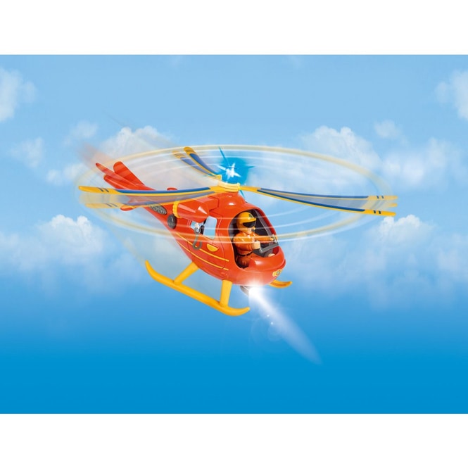 Feuerwehrmann Sam - Hubschrauber Wallaby mit Figur