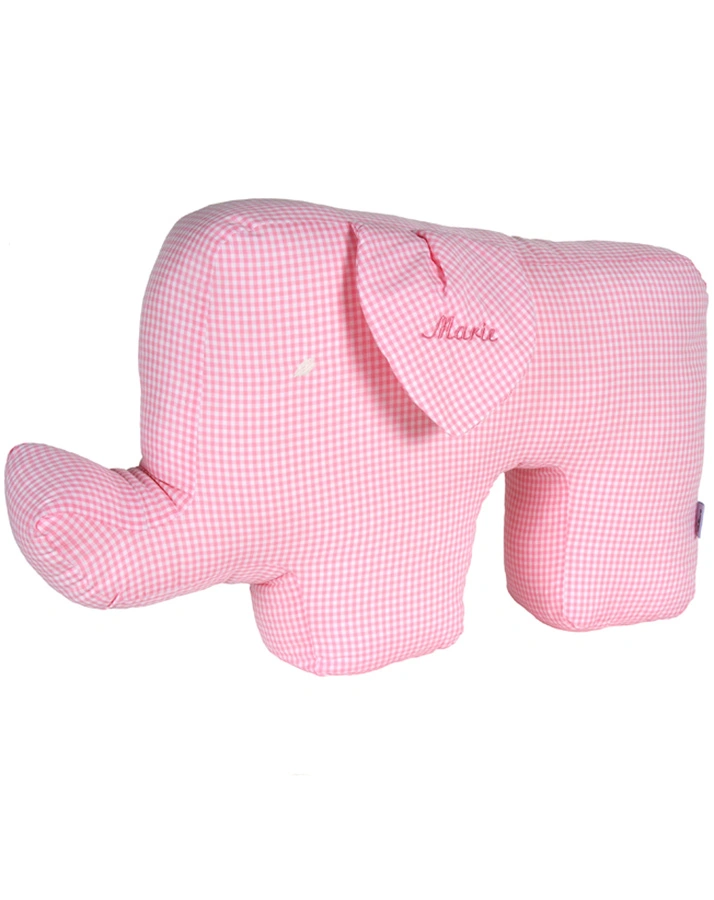 Personalisiertes Elefantenkissen rosa (Farbe: rosa)