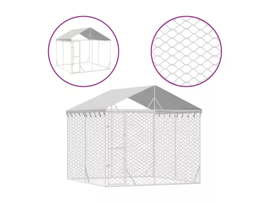 Chenil cage enclos pac argenté 3 x 3 x 45414 cm 02_0041899