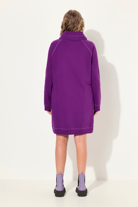 Sweatkleid, Stehkragen, Langarm, Taschen