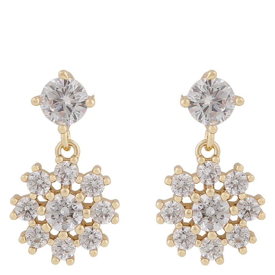 Snö Of Sweden Trinnie Small Pendant Earring Gold/Clear