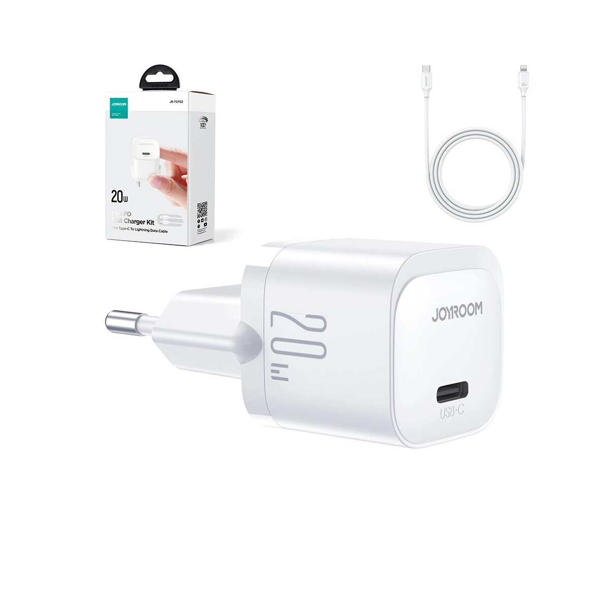 USB C 20W PD Mini-Ladegerät mit USB-C-Kabel