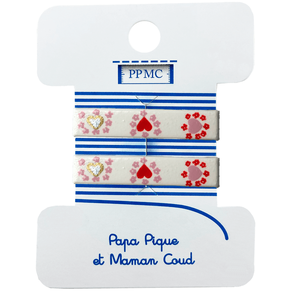 Petite Barrette Croco Petits Coeurs