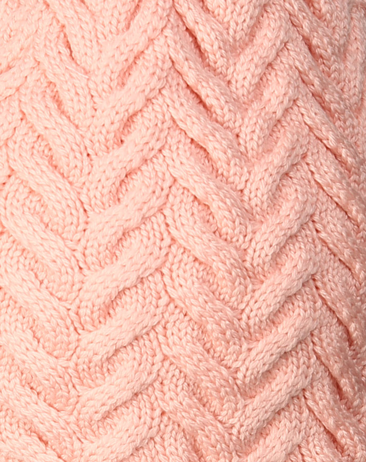 Strickmütze MURMELI aus Wolle mit Kunstfellbommel in powder pink