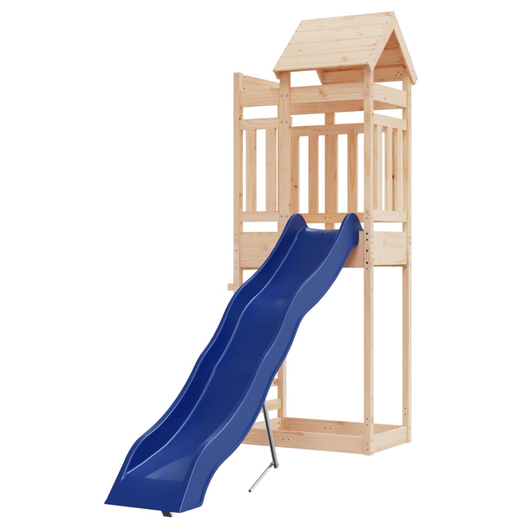 Aire de jeux d'extérieur balançoires toboggan portiques robuste jeux jardin 237 x 90 x 238 cm bois de pin massif