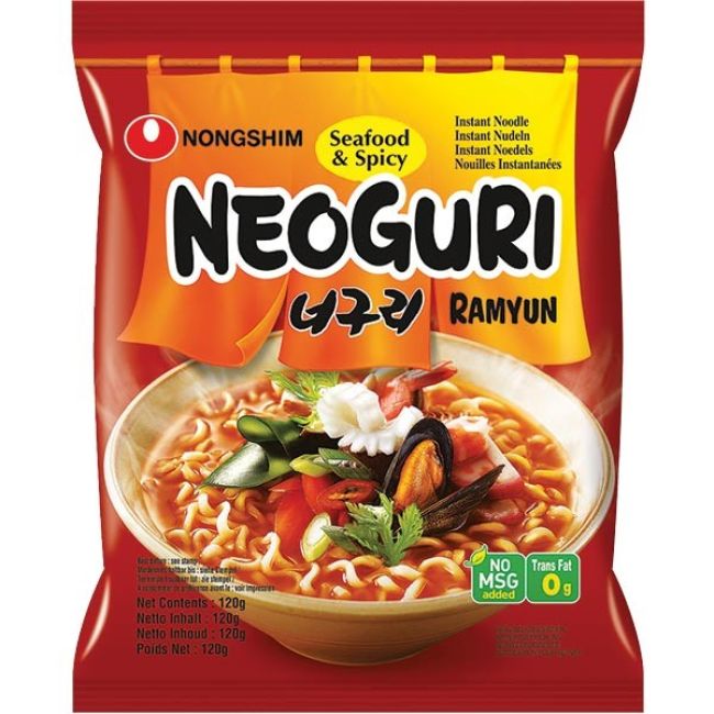 Nong Shim Neoguri Ramyun Noedels Zeevruchten Smaak Pittig 120g