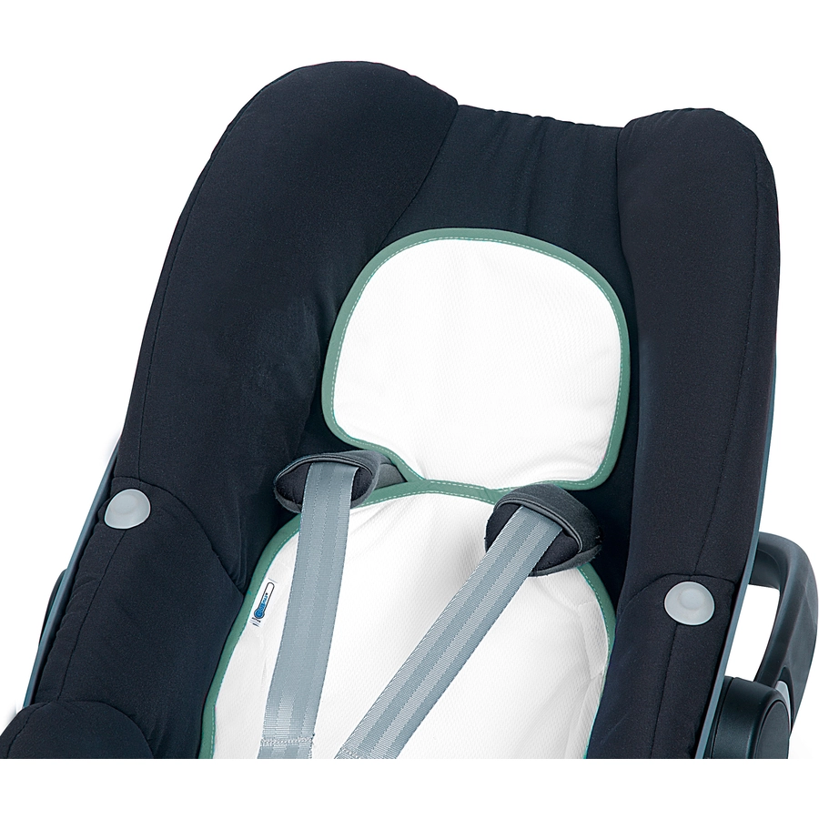 odenwälder Schalensitz-Auflage Babycool white leaves cranberry