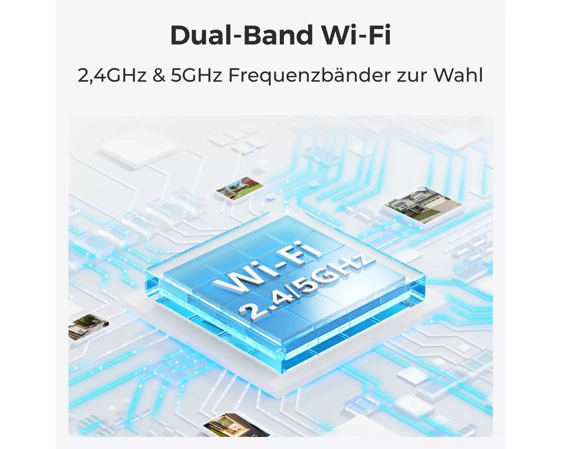 Reolink - 8MP WLAN Sicherheitskamera mit Nachtsicht / Spotlight / 4K Auflösung / Zwei-Wege-Audio / Bewegungserkennung   MicroSD Slot (B350) - Weiss
