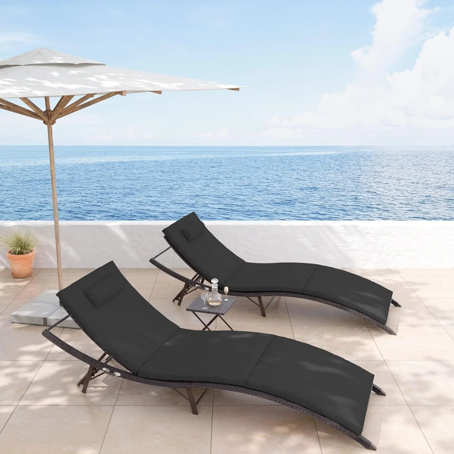 Kullavik 3-PiecesOutdoor Chaise Lounge Set