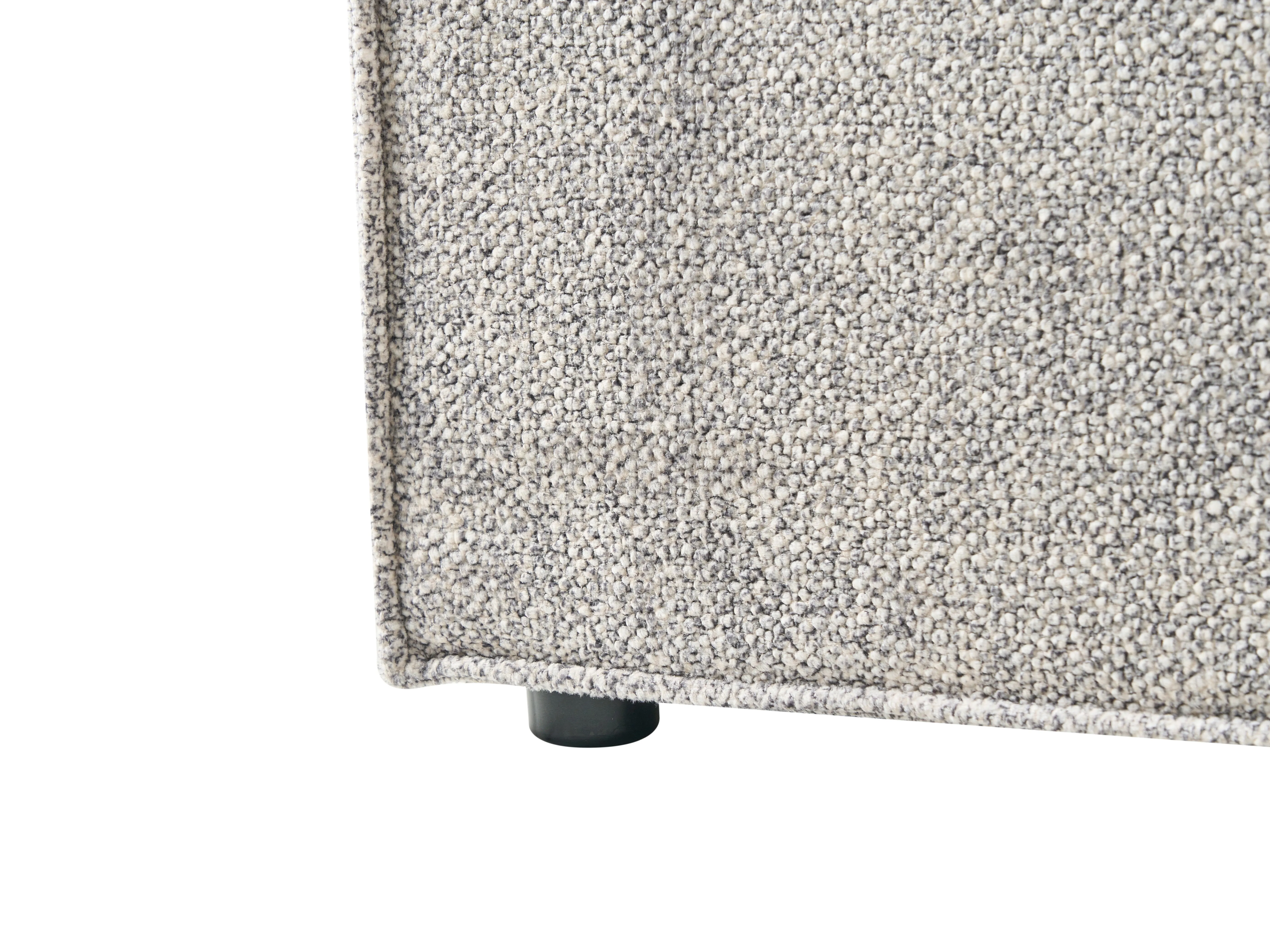 Bed met opbergruimte Gebreid velours MOISSAC 180 x 200 cm Zwart/wit
