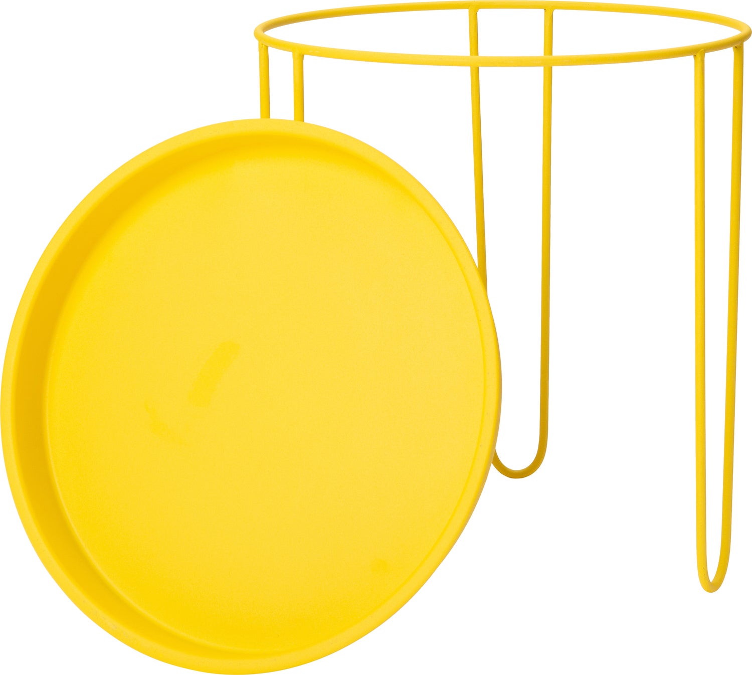 Intratuin bijzettafel Tray geel D 39 H 45 cm