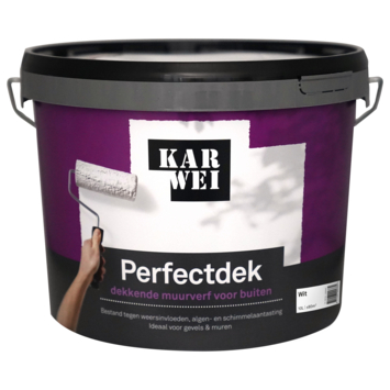 KARWEI Perfectdek muur en gevel mat buiten wit 10 liter
