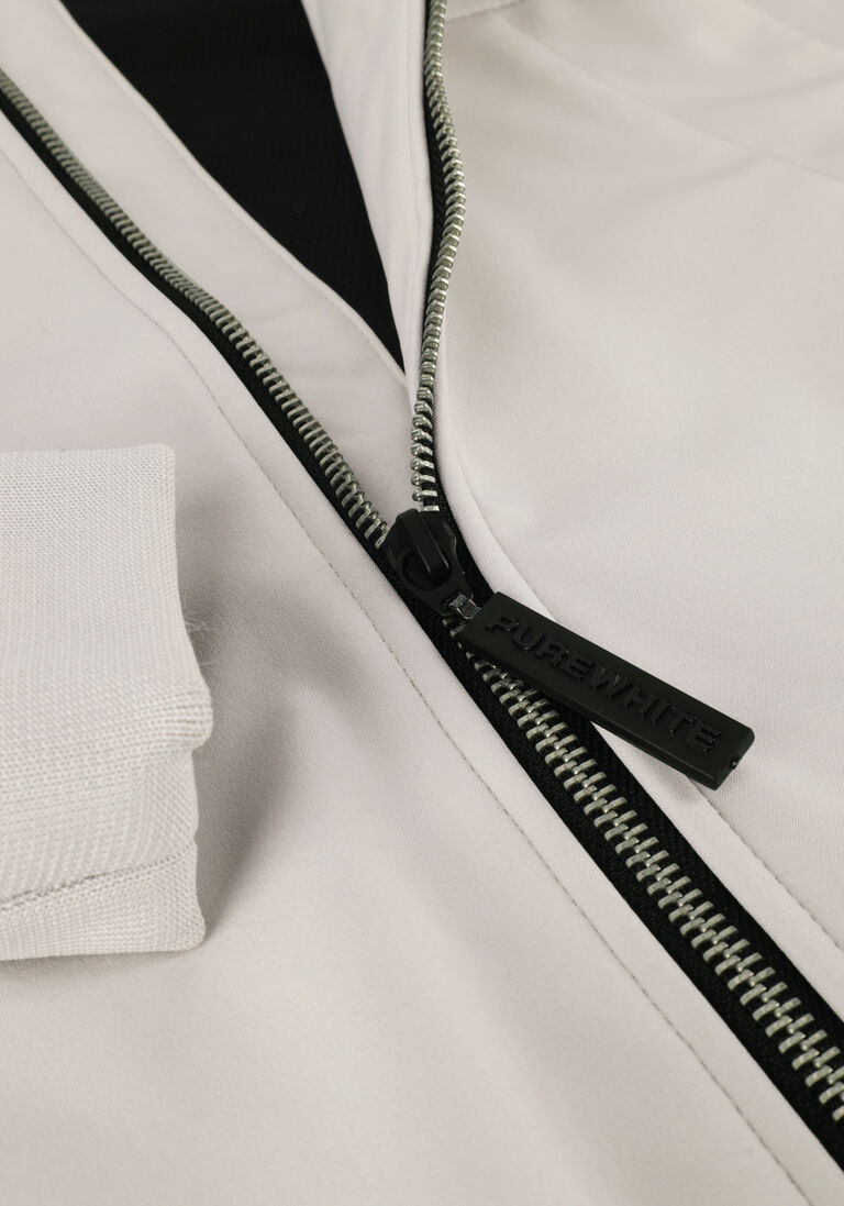 PUREWHITE gebroken wit purewhite jack softshell jacket with rubberbadge at sleeves