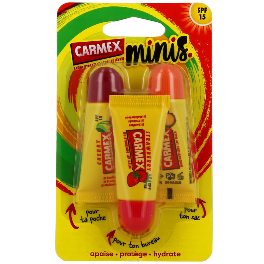Carmex minis baumes à lèvres SPF15 - Soin nourrissant et protecteur