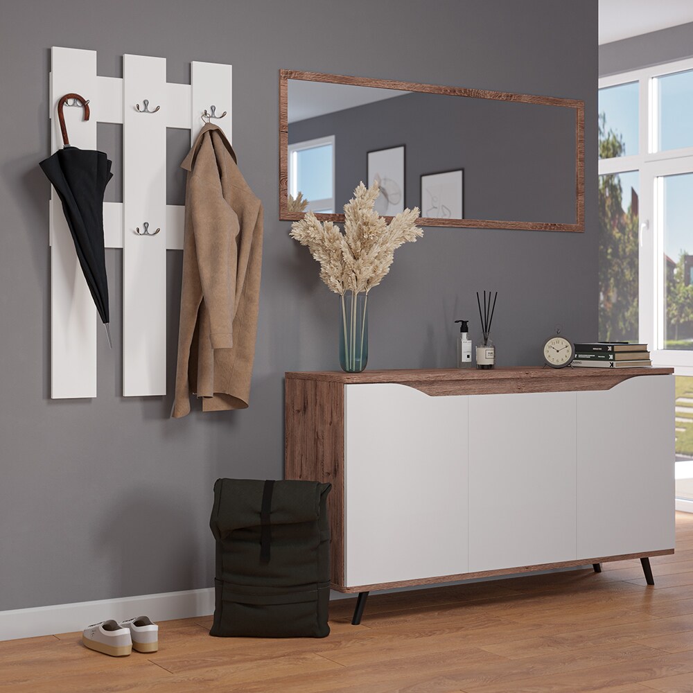 Vicco Wandgarderobe Aufbewahrung Kleiderhaken Grande Weiß Flurgarderobe 65x115cm