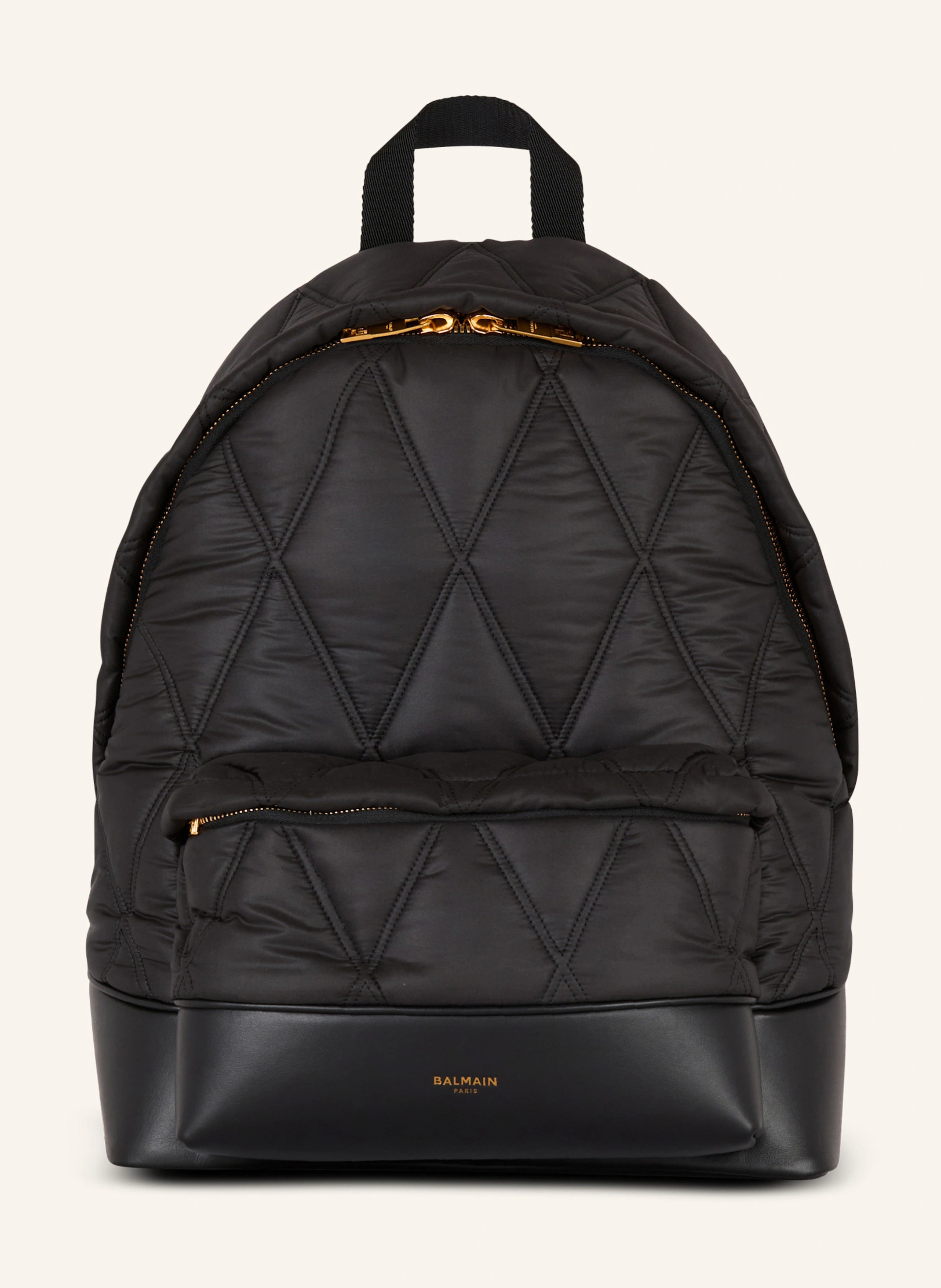 BALMAIN Rucksack aus gestepptem Nylon mit Diamond-Muster