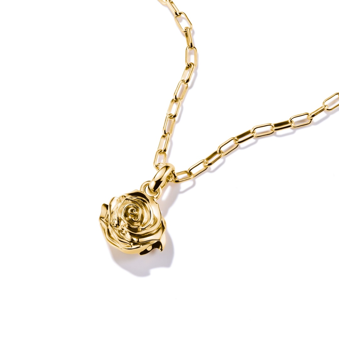 Thomas Sabo Charm-Anhänger Rosenblüte Connect vergoldet