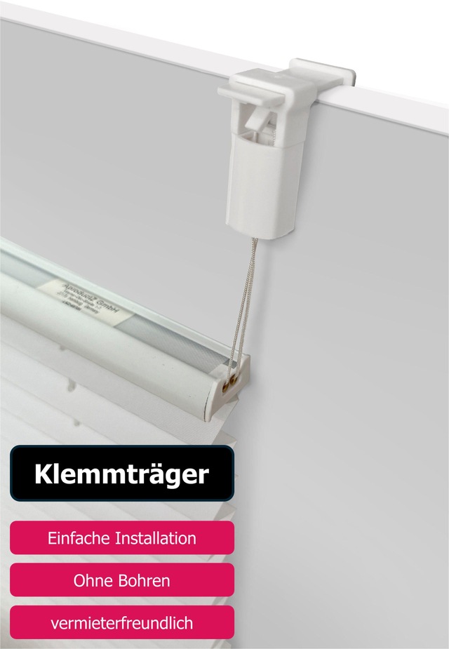 my home Plissee »Ombré« Lichtschutz ohne Bohren verspannt Fixmass, Farbverlauf, Klemmträger