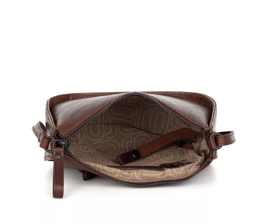 Spikes & Sparrow Emilie Crossbody Tas Dark Brown